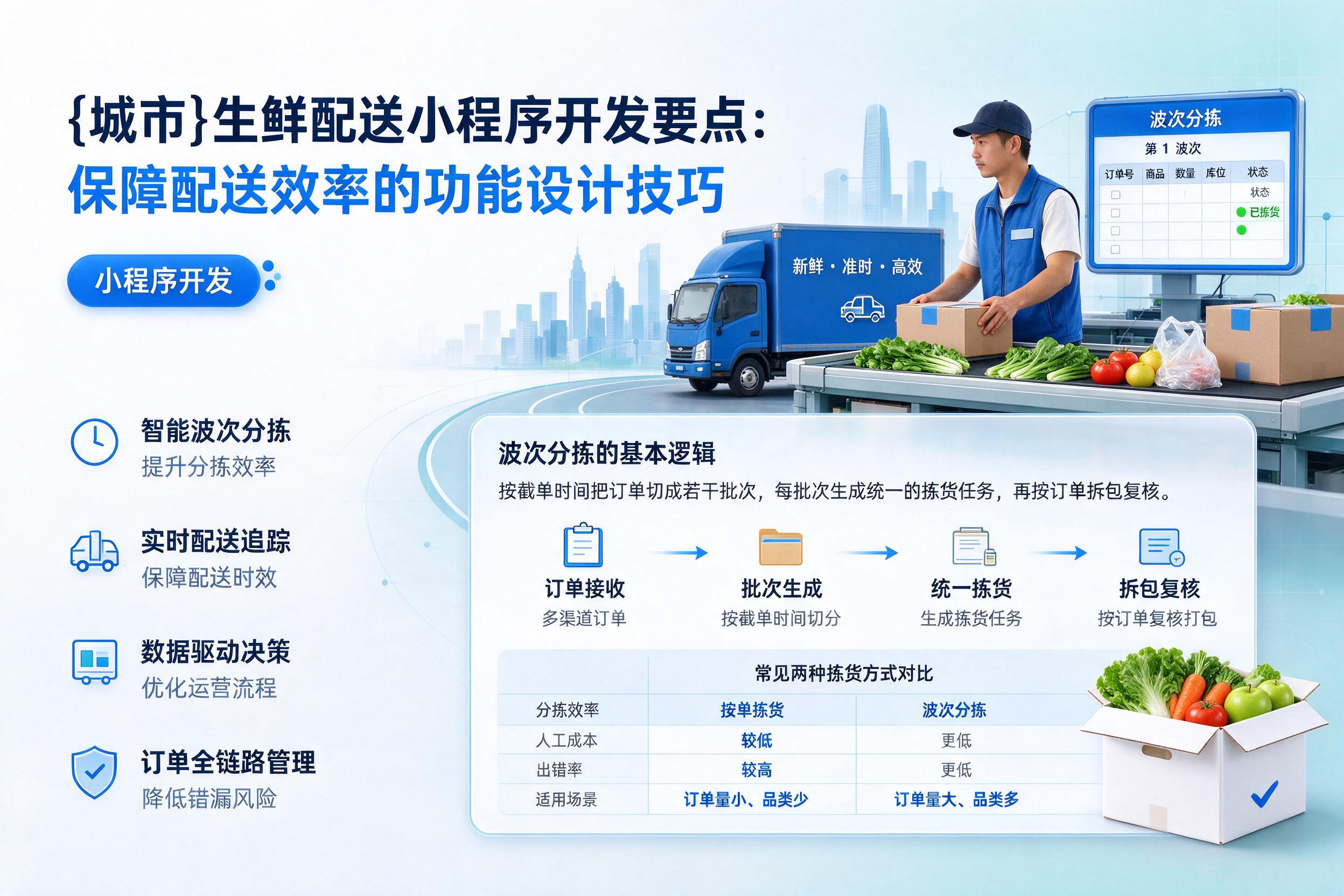 富民生鲜配送小程序开发要点：保障配送效率的功能设计技巧